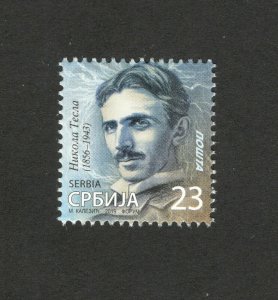 SERBIA-MNH DEFINITIVE STAMP-FAMOUS NIKOLA TESLA-2019.