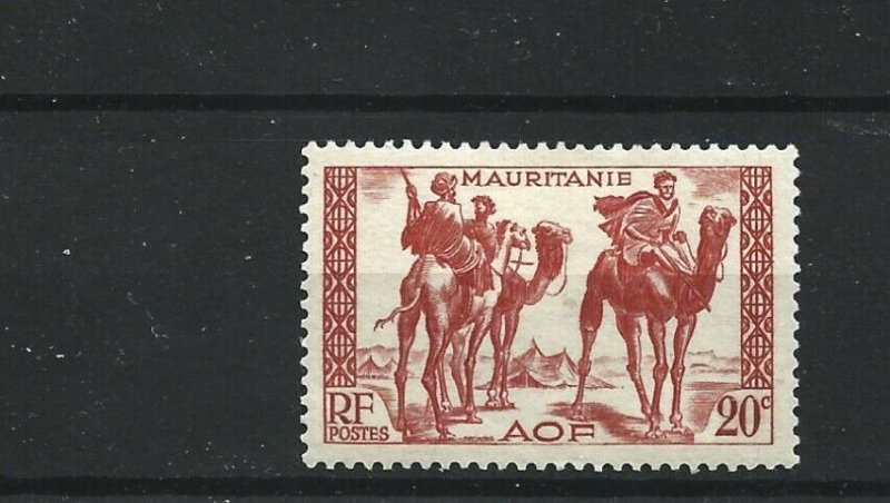 MAURITANIA  1938 - 40  20C  VERMILLION            MH 