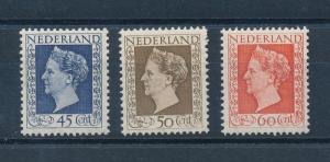 [17089] Netherlands 1948 Definitives Queen Wilhelmina 3 values MNH