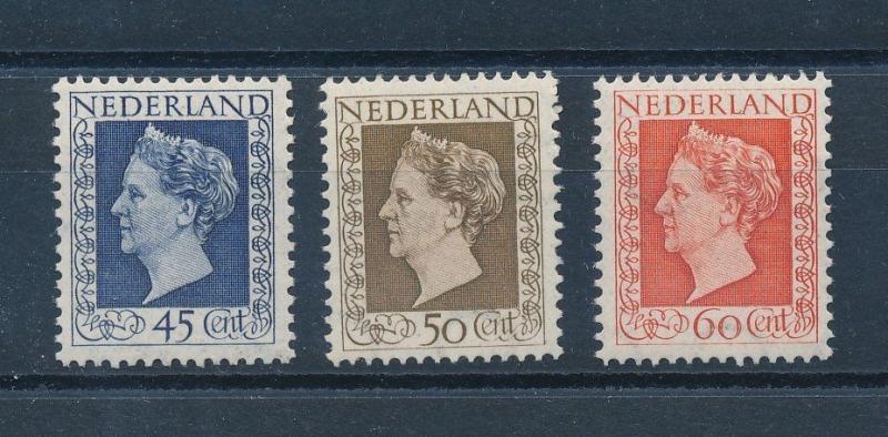 [17089] Netherlands 1948 Definitives Queen Wilhelmina 3 values MNH