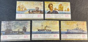 CHILE # 485-489--MINT/NEVER HINGED---COMPLETE SET---1976