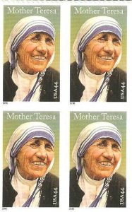 US 4475 Mother Teresa 44c block 4 MNH 2010