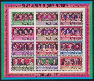 St. Vincent British Monarchs Silver Jubilee MS 1977 MNH SG#MS514