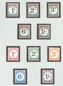 Ghana #J1-J10 Mint (NH) Single (Complete Set)