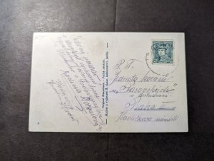 1936 Czechoslovakia RPPC Postcard Cover Jasina to Prague II