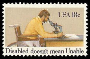 PCBstamps   US #1925 18c Disabled Persons, 1981, MNH, (5)