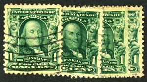 U.S. #300 (4) USED
