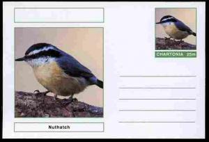 Chartonia (Fantasy) Birds - Nuthatch postal stationery ca...