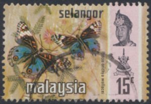 Selangor  Malaya  SC#  133 Used  Butterflies  see details & scans