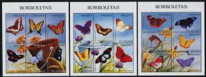 Angola 1017-22 MNH Butterflies, Insects, Flowers