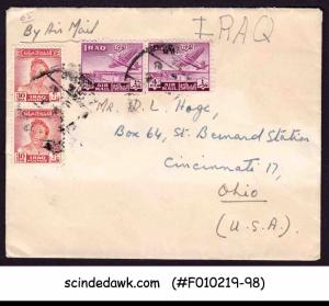 IRAQ - 1949 AIR MAIL ENVELOPE TO OHIO USA WITH AIR MAIL STAMP