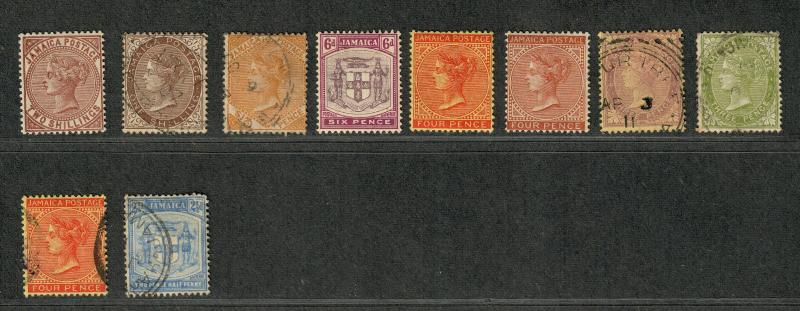 Jamaica Sc#46a-54 M+U/H/F-VF, Complete Set, Cv. $410