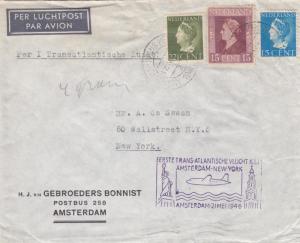 1946, 1st Flt., Amsterdam, Netherlands to New York, See Remark  (24444)