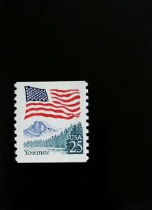 1988 25c Flag & Yosemite, Coil Scott 2280 Mint F/VF NH
