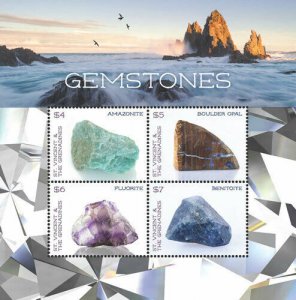 St. Vincent 2018 - Gemstones, Amazonite, Fluorite - Sheet of 4 Stamps - MNH
