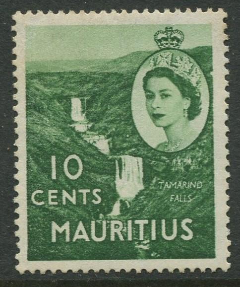 Mauritius - Scott 255 - QEII Definitives -1954 -MLH -Single 10c Stamp