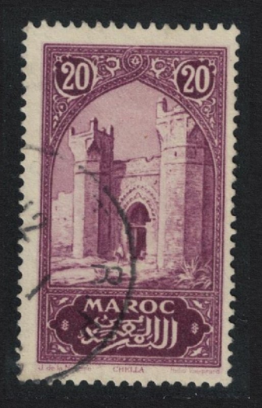 Fr. Morocco Tower of Hassan Rabat Violet 1927 Canc SC#97 SG#129b MI#57