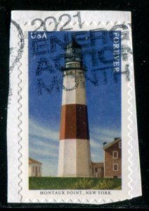 5621 (55c) Mid-Atlantic Lighthouses - Montauk Point SA. used on paper