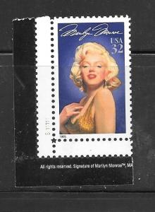 #2967 MNH Plate # Single