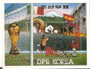 DPR Korea 1986  World Cup Football Soccer  Sport  Flag Players  O/p S/s Cance...