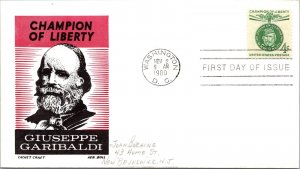 FDC 1960 SC #1168 Cachet Craft / Boll - Washington DC - Single - J5188