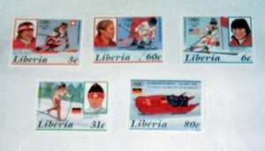 Liberia - 1049-53, MNH Set. Olympics. SCV - $5.25