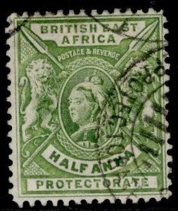 BRITISH EAST AFRICA QV SG65, ½a yellow-green, FINE USED.