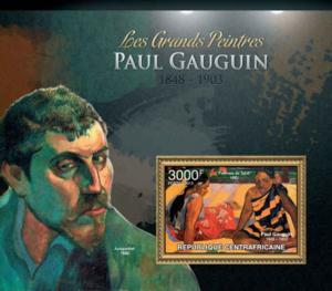 Central Africa - Artist Paul Gauguin - Souvenir Stamp Sheet - 3H-383