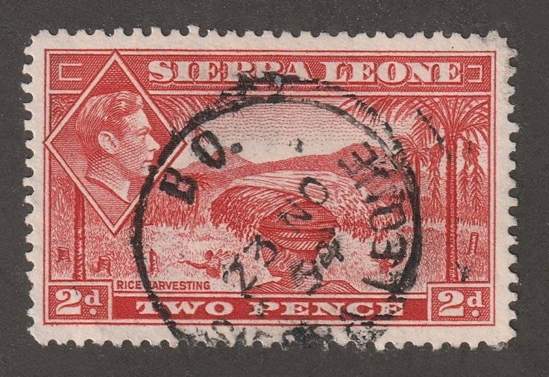 Sierra Leone, stamp, Scott#176A, used, hinged,  2p,