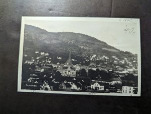 1932 Norway Airmail LZ 127 Graf Zeppelin Postcard Cover Drammen to Argentina