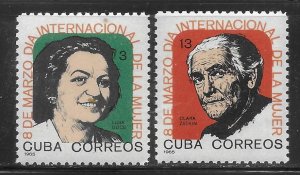 Cuba 942-943 International Women's Day set MNH