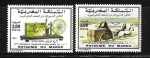 Morocco 1990 Opening of Postal Museum Sc 699-700 MNH A3107