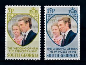 [71787] South Georgia 1973 Royalty Wedding Princess Anne  MNH