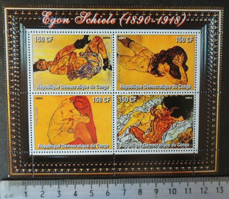 2004 art egon schiele women nudes erotica m/sheet MNH