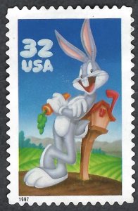 United States #3137a 32¢ Bugs Bunny (1997). Used.