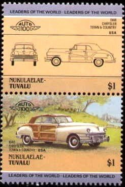 Automobile, 1948 Chrysler Town & Country, Tuvalu Nukulaelae stamp SC#34 MNH