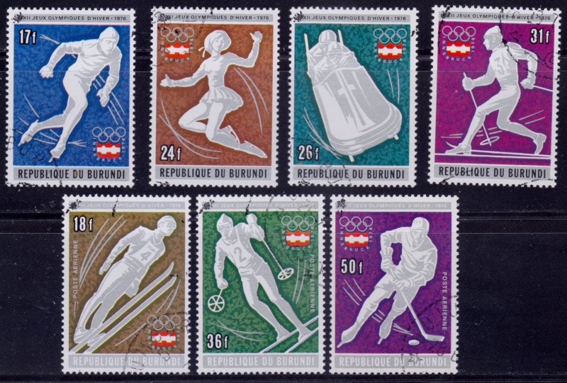 Burundi, 1976, Airmail, Olympic Games- Innsbruck, sc#491-94,C234-36, used,++
