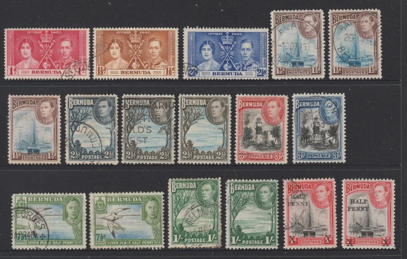 Bermuda a small MH & U lot of KGVI