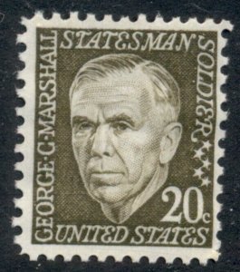 #1289 20¢ GEORGE MARSHALL LOT OF 400 MINT STAMPS, SPICE UP YOUR MAILINGS!