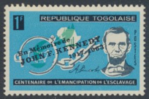 Togo  SC# 455   MNH   Kennedy Lincoln   see details & scans