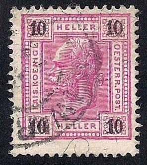 Austria #75 10 H Franz Josef used VF