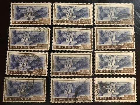 India Scott#421 Avg to VF 12 stamps Used Cat. $6.00