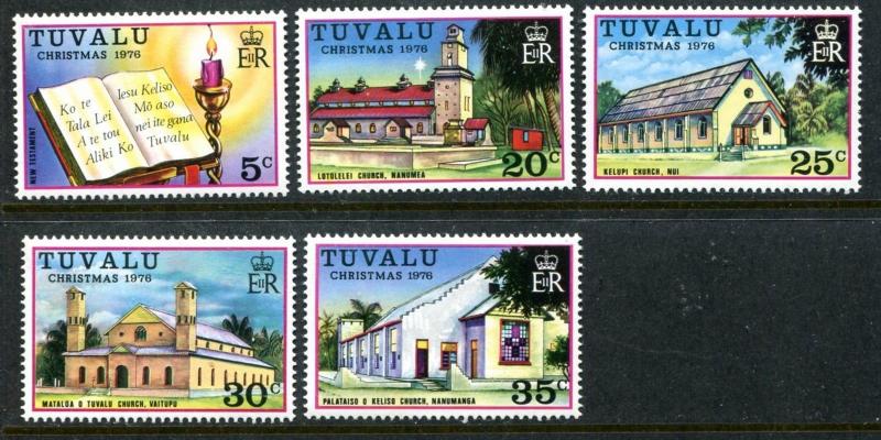 Tuvalu 38-42, MNH, $8.50. Michel 38-42. Christmas 1976. New Testament,   x12122