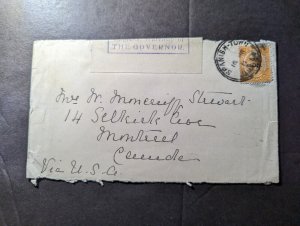 1917 Censored British Jamaica Cover Spanish Town to Montreal Canada