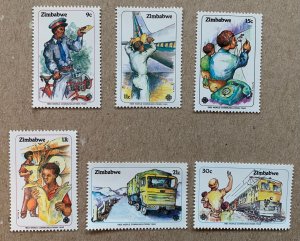 Zimbabwe 1983 World Communications Year, MNH. Scott 464-469, CV $2.35