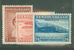 Newfoundland #208-210 Mint (NH) Single (Complete Set)