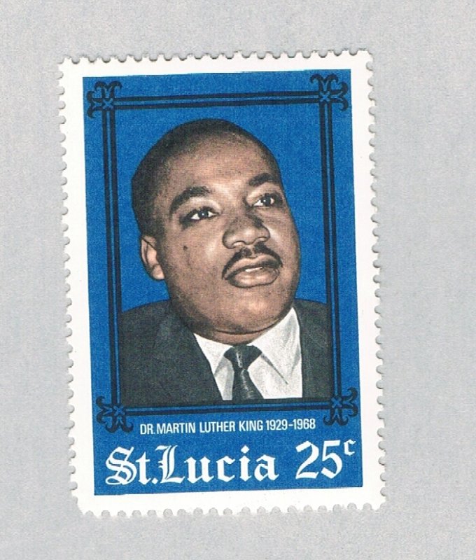 St Lucia MLK blue 25c (AP126702)