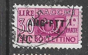 Italy Trieste Q20a: 30l Poat Horn O/P, used, F-VF