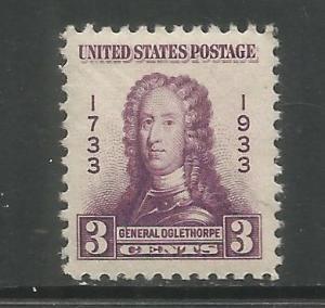 UNITED STATES, 726, MNH, GEORGIA BICENTENNIAL ISSUE