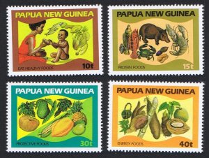 Papua NG Food and Nutrition 4v 1982 MNH SC#562-565 SG#434-437 MI#435-438